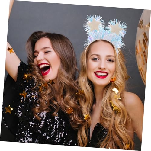 ABOOFAN Glitzernde Tinsel Stern Haarreifen Weihnachts Neujahrs-stirnband Wiederverwendbare Flexible Weihnachts Geburtstags-haaraccessoires für Festliche Feiern von ABOOFAN