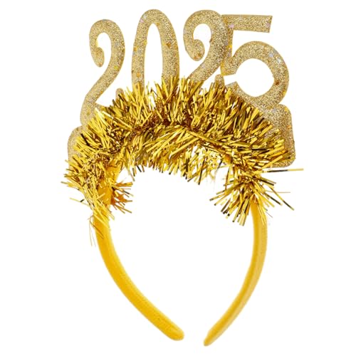 ABOOFAN Glitzerndes Haarreif Stirnband mit Lametta Leichte Tiara Haarschmuck für Silvesterparty Festliche Neujahrsdeko Geeignet für Haartypen Langlebig und Komfortabel von ABOOFAN