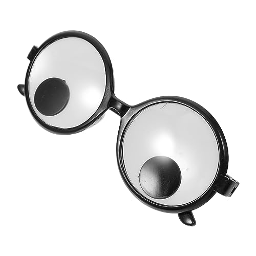 ABOOFAN Foto-Requisiten leuchtbrillen faschingsbrille Augapfelförmige Brille lustige Partybrille Sonnenbrille Gläser lustige Brillenstütze Brillenneuheit drehen runder Rahmen Zubehör von ABOOFAN