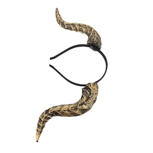 ABOOFAN Halloween Teufel Hörner Haarreif mit Abnehmbaren Realistischen Geschwungenen Hörnern Gothic Cosplay Accessoire für Frauen und Männer Komfortabel Vielseitig für Halloween und von ABOOFAN