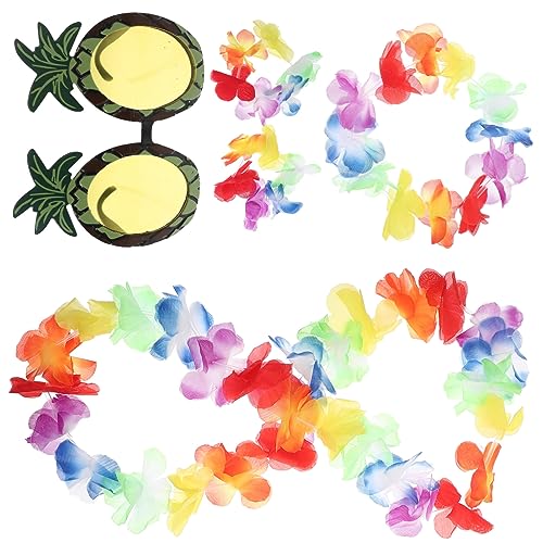 ABOOFAN Hawaiianische Blumenparty Teilig mit Realistischer Blüten Girlande und Tropischen Ananas Sonnenbrillen für Sommer Strand und Bühnenkostüme ABOOFAN Hawaiianische Blumenparty Teilig mit Realistischer Blüten Girlande und Tropischen Ananas Sonnenbrillen für Sommer Strand und Bühnenkostüme von ABOOFAN