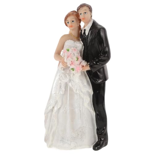 ABOOFAN Hochzeitstortenfigur Brautpaar aus Resin Dekorative Tortenaufsatz für Hochzeitsfeiern Langlebige und Sichere Materialien Einzigartiges Design für Besondere Anlässe für Tische und von ABOOFAN