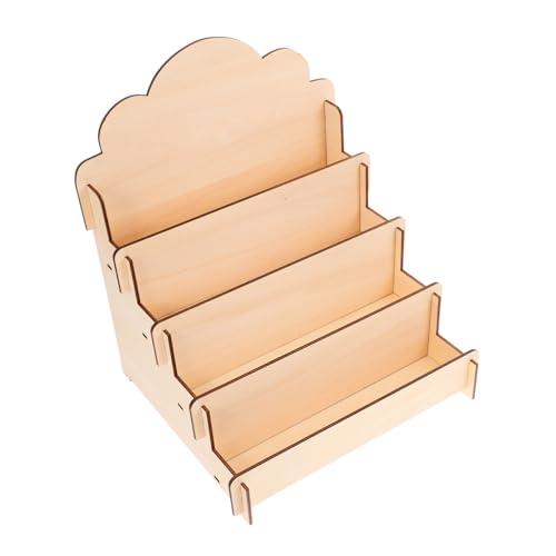 ABOOFAN Holz Grußkartenständer Stufenförmiger Postkartenhalter für Desktop Präsentation für Einzelhandel und Veranstaltungen Vielseitig Einsetzbar Design von ABOOFAN