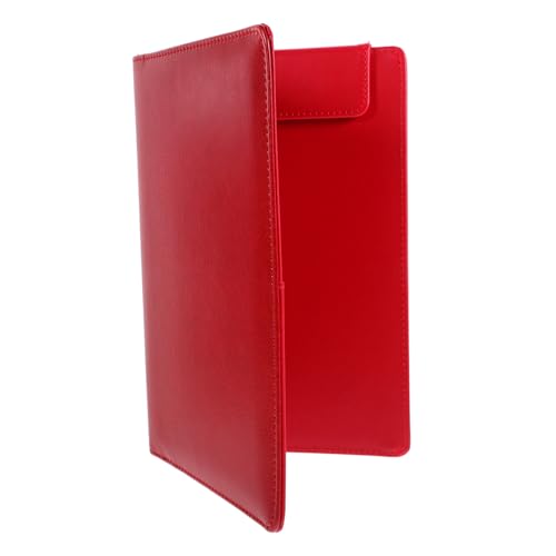 ABOOFAN Klemmbrett Ordner Rot Tragbares Clipboard mit Magnetverschluss Multifunktionales und Rechnungs Board für Büro Gastronomie Schule und Schützende Papierablage von ABOOFAN