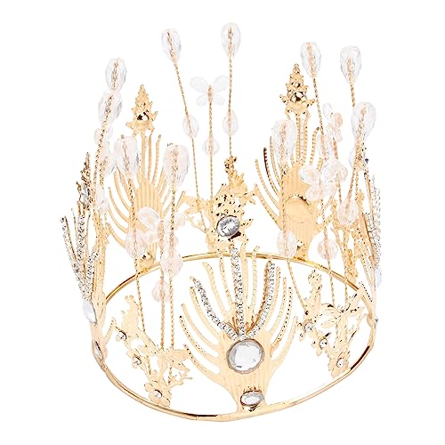 ABOOFAN Kristallkrone mit Strasssteinen Party Haarschmuck und Tortendeko für Hochzeit Geburtstag Verlobung und Festliche Anlässe Goldfarbenes Design ABOOFAN Kristallkrone mit Strasssteinen Party Haarschmuck und Tortendeko für Hochzeit Geburtstag Verlobung und Festliche Anlässe Goldfarbenes Design von ABOOFAN