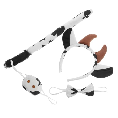 ABOOFAN Kuh Kostüm Set für Teiliges Zubehör mit Stirnband Fliege Nase und für Partys Karneval und Cosplay Strapazierfähiges Material Leicht zu Reinigen und Fördert Kreatives ABOOFAN Kuh Kostüm Set für Teiliges Zubehör mit Stirnband Fliege Nase und für Partys Karneval und Cosplay Strapazierfähiges Material Leicht zu Reinigen und Fördert Kreatives von ABOOFAN