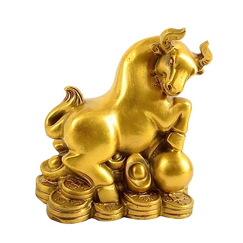 ABOOFAN Kupfer Ochsen Statue Retro Desktop Deko Tierfigur für Wohnzimmer Büro Schlafzimmer Handwerkskunst Langlebiges Material ABOOFAN Kupfer Ochsen Statue Retro Desktop Deko Tierfigur für Wohnzimmer Büro Schlafzimmer Handwerkskunst Langlebiges Material von ABOOFAN