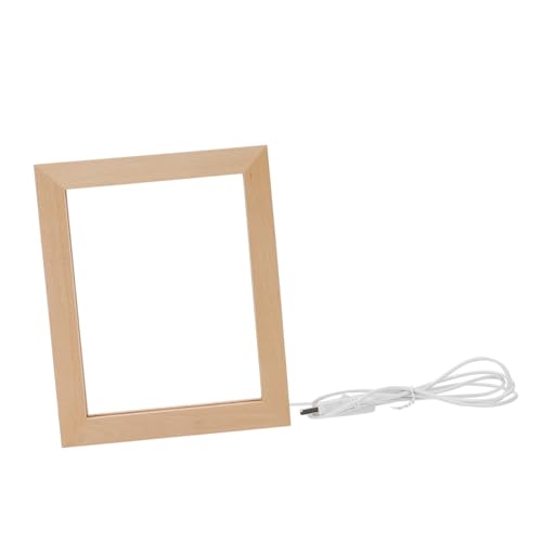 ABOOFAN LED Fotorahmen mit Licht aus Holz Einzigartiger Bilderrahmen für Fotos Chic Fotohalter mit Warmem LED Licht Dekoration für Wohnzimmer Schlafzimmer ABOOFAN LED Fotorahmen mit Licht aus Holz Einzigartiger Bilderrahmen für Fotos Chic Fotohalter mit Warmem LED Licht Dekoration für Wohnzimmer Schlafzimmer von ABOOFAN