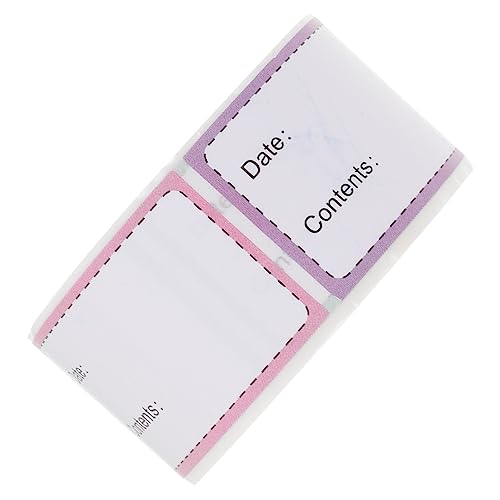 ABOOFAN Lebensmitteldatenetiketten Ablösbare Gefrieretiketten für Lebensmittel Wiederverwendbare Beschriftungsetiketten für Aufbewahrungsbehälter und Kühlschrank Premium Papiermaterial von ABOOFAN