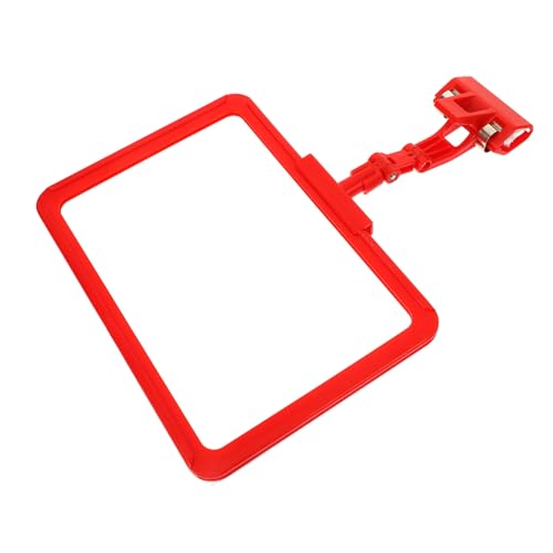ABOOFAN Logo Box Billboard Magnetischer Werbeetikettenhalter Label -Inhaber für den Einzelhandel Halter für Werbeetiketten Magnetischer Schilderhalter Kennzeichenhalter Abs rot von ABOOFAN