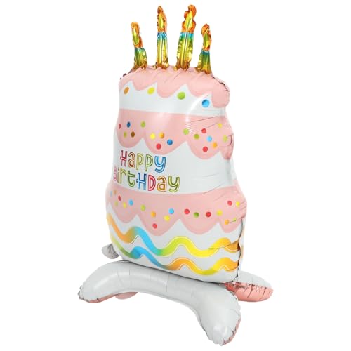ABOOFAN Lustiger Tortenballon aus Aluminiumfolie Stehender Cake Shaped Ballon für Geburtstagsfeiern Dekoration für Festliche Anlässe Langlebig und Einfach zu Verwenden ABOOFAN Lustiger Tortenballon aus Aluminiumfolie Stehender Cake Shaped Ballon für Geburtstagsfeiern Dekoration für Festliche Anlässe Langlebig und Einfach zu Verwenden von ABOOFAN