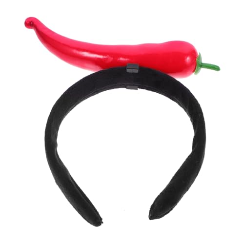 ABOOFAN Lustiges Chili Kopfschmuck Haarband Party Kostüm Accessoire Cartoon Gemüse Design für Frauen Mädchen Erwachsene von ABOOFAN