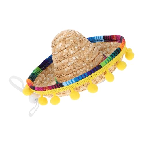 ABOOFAN Mini Sombrero Partyhut für Kleine Hunde und Haustiere Leichtes Mexikanisches Kostümzubehör Bunte Fiesta Hüte für Tierköpfe Verstellbar und Komfortabel für Partys und Feiern von ABOOFAN