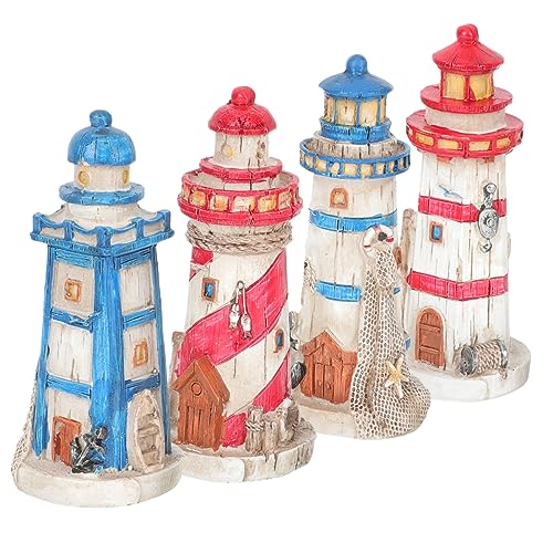 ABOOFAN Nautische Tischdekoration Mediterraner Leuchtturm Heimbedarf Harz-Leuchtturm für Zuhause Strand Zimmerdekoration ABOOFAN Nautische Tischdekoration Mediterraner Leuchtturm Heimbedarf Harz-Leuchtturm für Zuhause Strand Zimmerdekoration von ABOOFAN