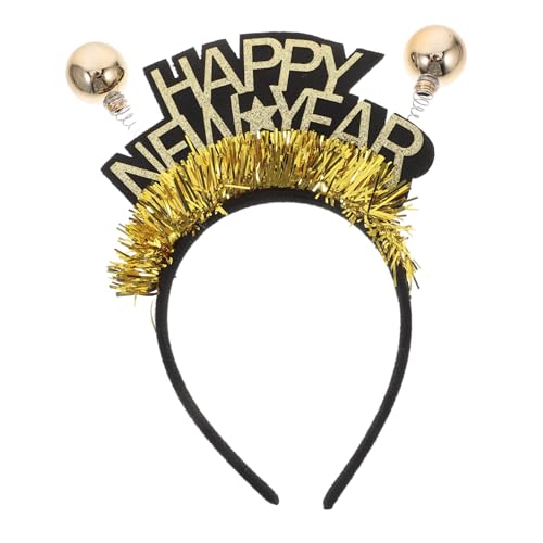 ABOOFAN Neujahrs Haarband Tiara mit Glitzer für Partys Vielseitiges Haarschmuck Accessoire für Neujahrsfeiern für Gruppenfotos und Festliche Veranstaltungen Verstellbar und Sicherer Sitz von ABOOFAN