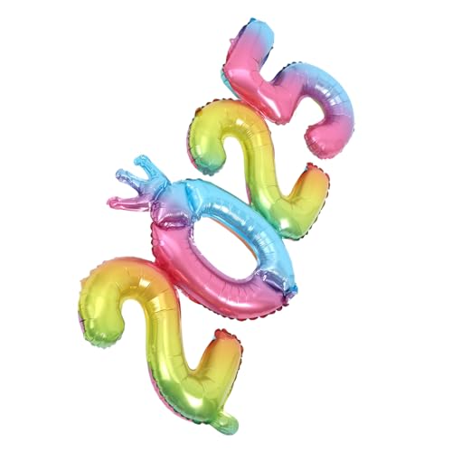 ABOOFAN Neujahrsballons aus Aluminiumfolie Glänzende Metallic Dekorationen für Silvester Feiern Robuste und Partyzubehör für Unvergessliche von ABOOFAN