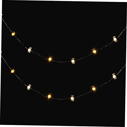 ABOOFAN Osterliche LED Lichterkette mit Kaninchen und Karottendesign Lichter Dekorationen Drinnen und Draußen Leicht zu Installieren Batterie Betrieben für Festlichkeiten und Kreative von ABOOFAN