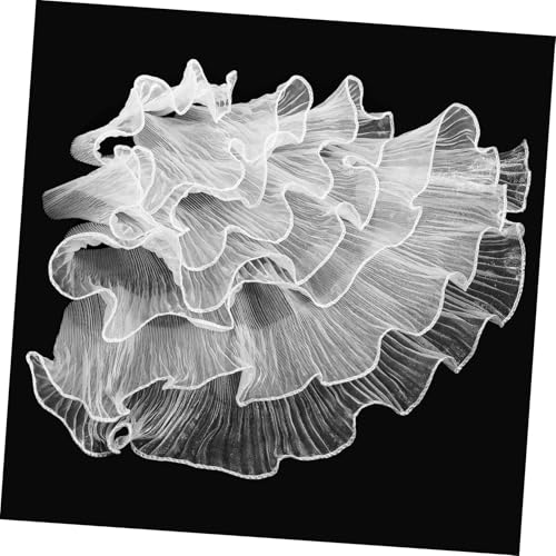 ABOOFAN Romantische Wellensaum Rüschenborte Weiß Polyester Rüschenspitze für Nähen Basteln Kleidung Dekoration Vielseitig Robust Elegant ABOOFAN Romantische Wellensaum Rüschenborte Weiß Polyester Rüschenspitze für Nähen Basteln Kleidung Dekoration Vielseitig Robust Elegant von ABOOFAN