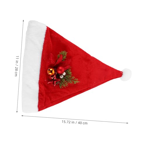 ABOOFAN Rote Weihnachtsmütze für Erwachsene aus Polyester Warme Strapazierfähige Nikolausmütze für Festliche Weihnachts Neujahrspartys Vielseitiges Party-accessoire mit Auffälligem Design von ABOOFAN