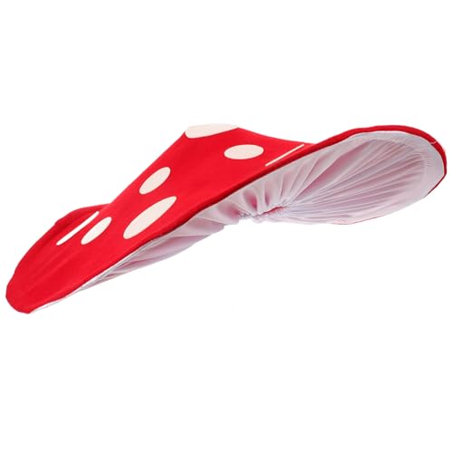 ABOOFAN Roter Pilzhut für Cosplay und Halloween Kostüme Lustiges Pflanzeninspiriertes Accessoire für Partys und Veranstaltungen Einzigartiger Hut für Kreative Auftritte von ABOOFAN