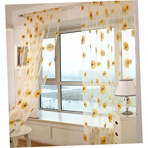 ABOOFAN Sonnenblume Leinenvorhänge Gardinen durchsichtige Vorhänge transparente Vorhänge kinderzimmer gardinen vorhänge fürs kinderzimmer Durchscheinend Fensterabschirmung Vorhang ABOOFAN Sonnenblume Leinenvorhänge Gardinen durchsichtige Vorhänge transparente Vorhänge kinderzimmer gardinen vorhänge fürs kinderzimmer Durchscheinend Fensterabschirmung Vorhang von ABOOFAN