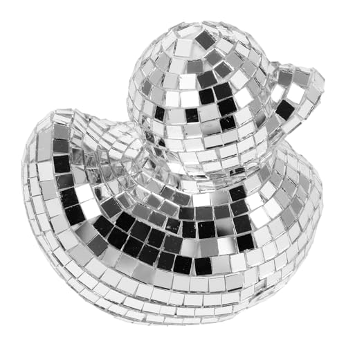 ABOOFAN Spiegelnde Disco Ente Skulptur aus Robustem Glas Reflektierender Enten deko Ball Einzigartiges Ornament Jahre Party Hochzeit Hotel Business Dekoration von ABOOFAN