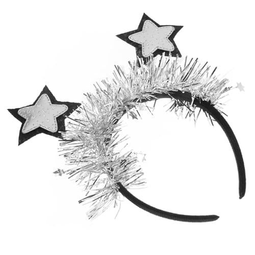 ABOOFAN Starförmiges Haarband Party Kopfschmuck Damen Leichtes Langlebiges Stirnband mit Modischem Stern Design für Festliche Anlässe und Bühnenauftritte Silberfarben von ABOOFAN