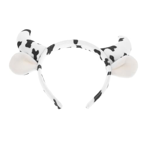 ABOOFAN Süßes Kuhhörner Stirnband mit Ohren Bequemes Karneval Haarreif für Kuhkostüm Niedlicher und Trendiger Kopfschmuck Rutschfestes Accessoire für Party und Cosplay von ABOOFAN