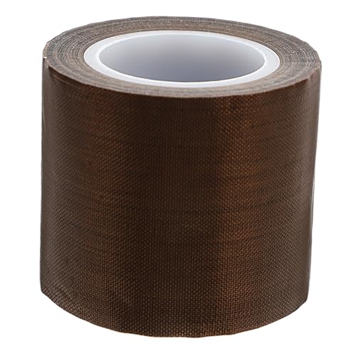 ABOOFAN Teflonband Hitzebeständiges Band Klebstoff Wärmeband Wärmeübertragungsband hitzebeständiges klebeband hochtemperatur klebeband PTFE-Band Hochtemperaturband Glasfaser Light Brown von ABOOFAN