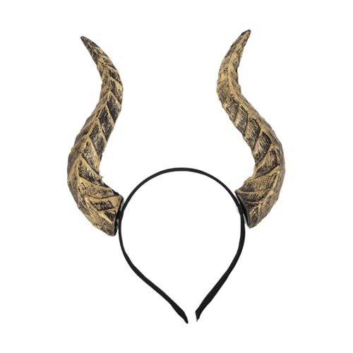 ABOOFAN Teufelshörner Haarreif Halloween Bull Horns Stirnband aus PU Material Komfortabel Leicht für Damen Herren Cosplay Party Karneval Kostüm Zubehör von ABOOFAN