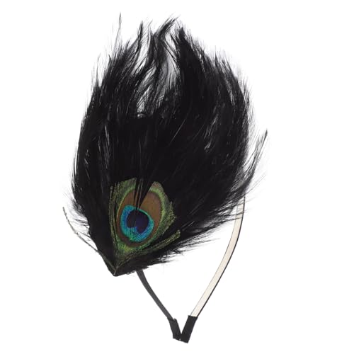 ABOOFAN Vintage Haarreif mit Pfauenfeder Design Leichtes Cosplay Headband für Damen Rutschfestes Haarschmuck für Party Festival Kostüm und Tanzveranstaltungen von ABOOFAN