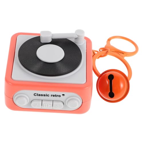 ABOOFAN Vintage Retro Plattenspieler Schlüsselanhänger Miniatur Musikbox Anhänger Leicht Tragbar Kreativer Büro Taschenanhänger für Musikliebhaber und Party Accessoire von ABOOFAN