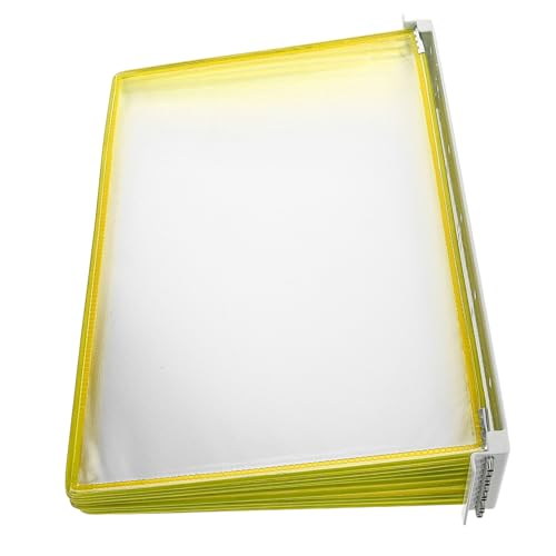 ABOOFAN Wandmontierter Ausstellungsständer Wandorganizer Fürs Büro Dateien Anzeigeordner Aktenordner Zum Aufhängen An Der Wand Ordnerhalter Wandmontierte Aktenhalter Pvc Gelb von ABOOFAN