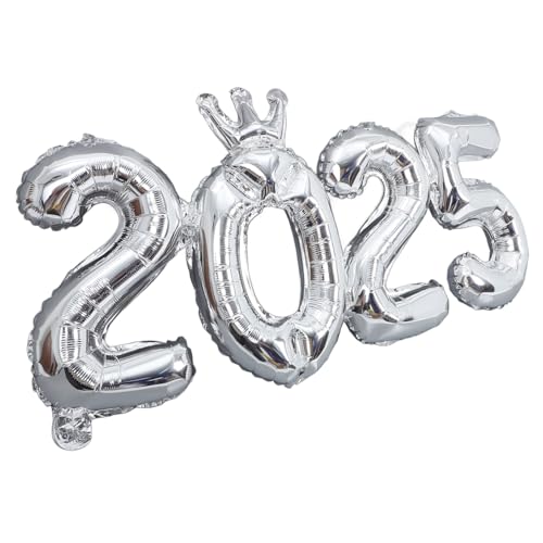 ABOOFAN Zahlen Folienballons aus Aluminiumfolie Langlebig und Reißfest Silberne Partydekoration für Silvester Abschlussfeier und Fotorequisiten für Festliche Anlässe ABOOFAN Zahlen Folienballons aus Aluminiumfolie Langlebig und Reißfest Silberne Partydekoration für Silvester Abschlussfeier und Fotorequisiten für Festliche Anlässe von ABOOFAN