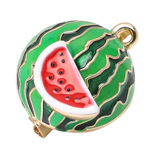 ABOOFAN lustige Emaille-Pins Lustige Stifte Brosche Reversnadel Wassermelonen-Abzeichen süße Pins für Taschen Rucksack-Stifte Hüte Brosche Sicherheitsnadel Brosche Legierung Grün von ABOOFAN