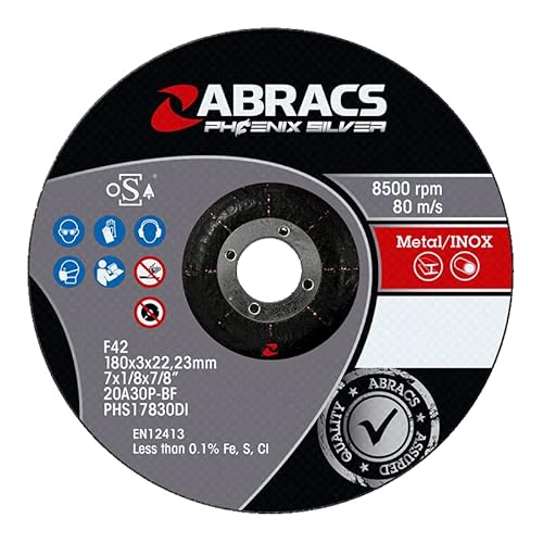 ABRACS PHS11560DI Schleifteller Phoenix Silver 115mm x 6mm x 22mm DPC INOX von ABRACS