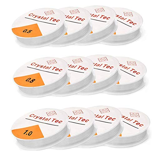 Elastisch Schmuckfaden Gummifaden, 0,5 mm, 0,8 mm, 1 mm elastischer Faden, transparentes elastisches Armband, zum Nähen von Hobbyarmbändern, Halsketten und Schmuckherstellung Elastisch Schmuckfaden Gummifaden, 0,5 mm, 0,8 mm, 1 mm elastischer Faden, transparentes elastisches Armband, zum Nähen von Hobbyarmbändern, Halsketten und Schmuckherstellung von ABSOK