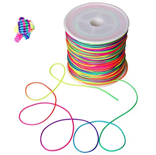 Gummiband für Armbänder, Regenbogenperlenfaden, Perlenschnur, Nylon-Bastelseil, Regenbogenfarben-Bastelfaden, Perlenarmband gewebt, verwendet für DIY-Halskettenschmuck Gummiband für Armbänder, Regenbogenperlenfaden, Perlenschnur, Nylon-Bastelseil, Regenbogenfarben-Bastelfaden, Perlenarmband gewebt, verwendet für DIY-Halskettenschmuck von ABSOK