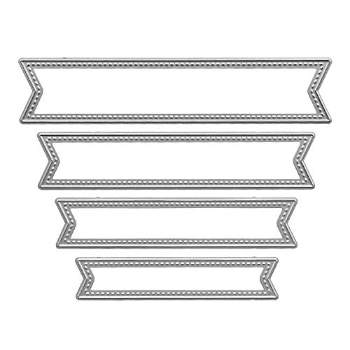 Metall-Stanzschablonen, vier dünne Banner, vier Etiketten, Bandschichten, Stanzformen, Prägeschablonen, Vorlagenform für Karten, Scrapbooking und Bastelarbeiten, Alben, Papierkarten, Dekoration Metall-Stanzschablonen, vier dünne Banner, vier Etiketten, Bandschichten, Stanzformen, Prägeschablonen, Vorlagenform für Karten, Scrapbooking und Bastelarbeiten, Alben, Papierkarten, Dekoration von ABTOLS