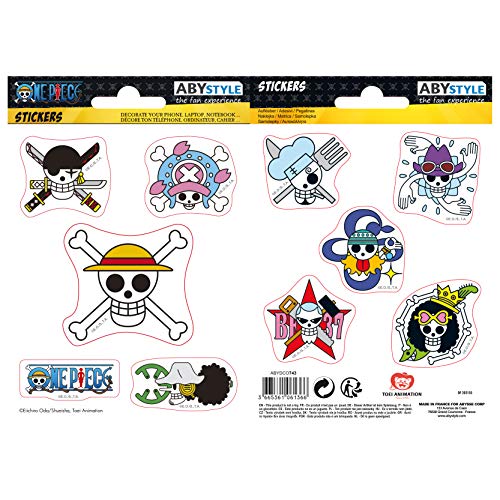 ABYstyle - One Piece – Aufkleber – 16 x 11 cm/2 Bögen – Skulls Equipage Luffy X5 von ABYSTYLE