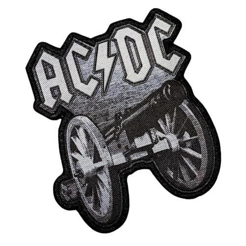 AC/DC Aufnäher zum Aufbügeln, für alle, die über Rock gehen, Schwarz/Grau, Einheitsgröße von AC/DC