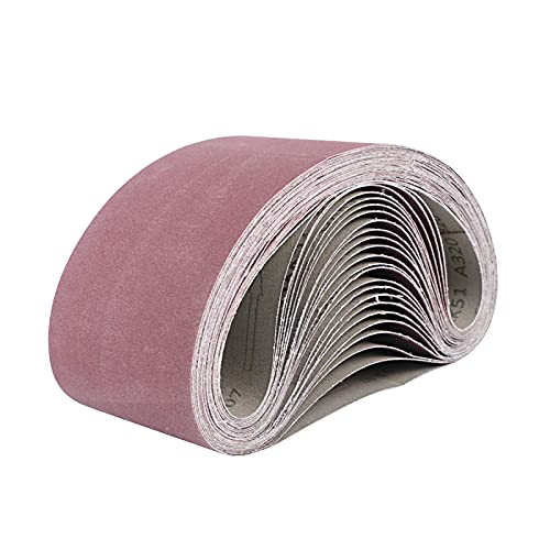 ACAGALA 30 x 380 mm Schleifbänder (1,18 x 14,96 Zoll), 10 Stück Bänder (60/60/80/120/240/320/400/600/800/1000 Körnungen, eines für jeden Typ) für den Heimgebrauch, Mini-Bandschleifer von ACAGALA