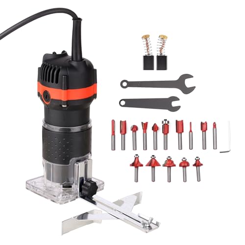ACAGALA 800 W 30000 U/min Multifunktionaler elektrischer Holzschneider, Holzfräser, Laminatschneider, professionelle Schlitz- und Nutmaschine für Holzarbeiter, Tischler, mit 15 Fräsern, 220 V ACAGALA 800 W 30000 U/min Multifunktionaler elektrischer Holzschneider, Holzfräser, Laminatschneider, professionelle Schlitz- und Nutmaschine für Holzarbeiter, Tischler, mit 15 Fräsern, 220 V von ACAGALA