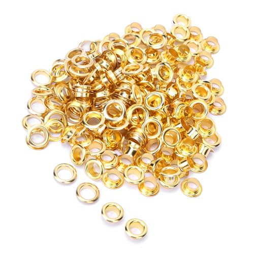 Acagala 100pcs 6mm Messing Doppelsieger (Gold) von ACAGALA