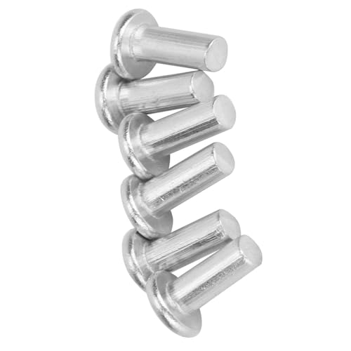 Acagala 100pcs GB867 M4 Flat Head Aluminium Nieten Flat Head Feststoff Nieten (M4*10) von ACAGALA