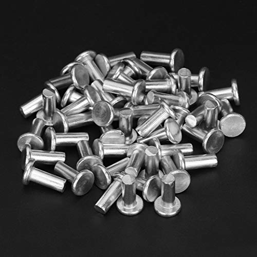 Acagala 100pcs GB867 M4 Flat Head Aluminium Nieten Flat Head Feststoff Nieten (M4*16) von ACAGALA
