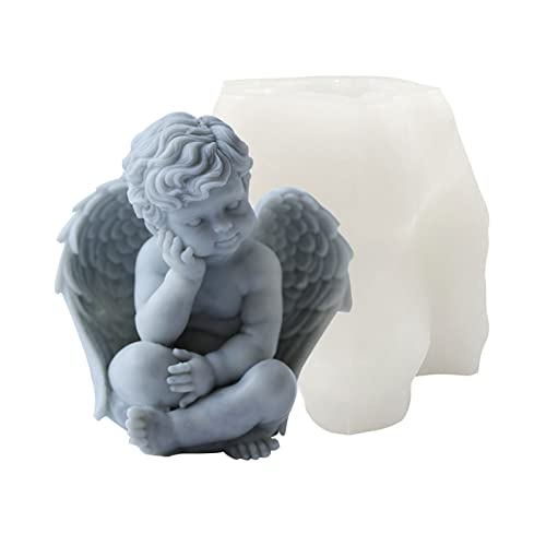 3D Engel Silikonform, Kreativer Wangenengel Silikonform Kerzeform, Engel Form Silikon Für Gips, 3d-silikonform Für Fondant, Seife, Kerzenform Zum Gießen Die Kerze Als Bastel Ornamente (A) von ACAREY