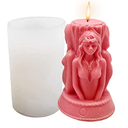 3D-Göttin Kerzenform, betender Engel aus Silikon für Harz, 3D-kreative Kerzenform, Silikonform, hausgemachte Seife, Kerze, Dekoration, DIY, Aromatherapie-Form (B) von ACAREY