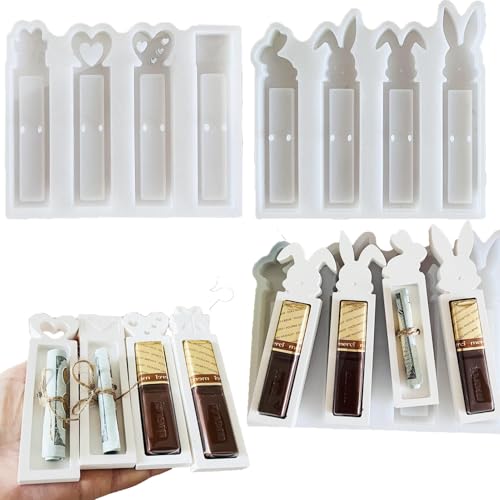8 Stück Silikonformen Gießformen Ostern, Osterhase Gießformen Silikon Pralinenschachtel, Silikonform Ostern Geldgeschenk, Giessformen Silikon Frühling Deko für DIY Seife Kerzen Ostergeschenke (A) 8 Stück Silikonformen Gießformen Ostern, Osterhase Gießformen Silikon Pralinenschachtel, Silikonform Ostern Geldgeschenk, Giessformen Silikon Frühling Deko für DIY Seife Kerzen Ostergeschenke (A) von ACAREY