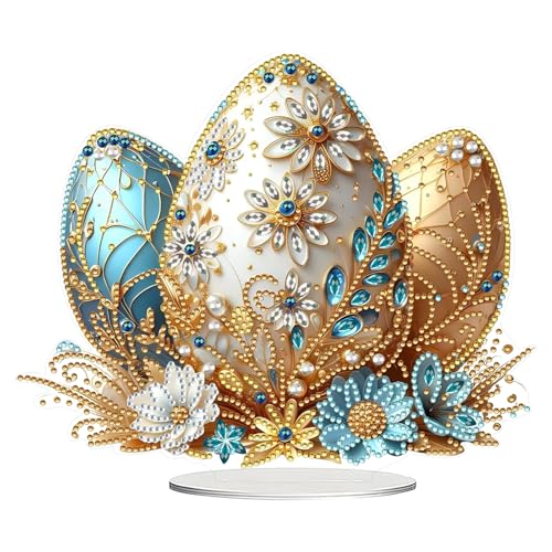 ACAREY Diamond Painting Ostern, Ostereier Diamant Painting, 5D Ostereier Diamant Malerei Ornamente, DIY Handgemachte Dekorative Ornamente, Ostern Diamond Painting für Ostern Tischdeko (B) von ACAREY